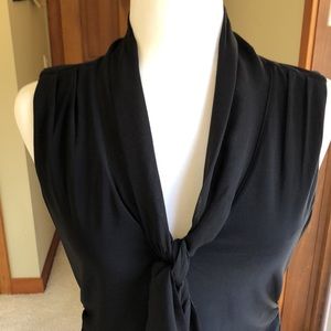 WHBM NWT Sleeveless Black Blouse Size M